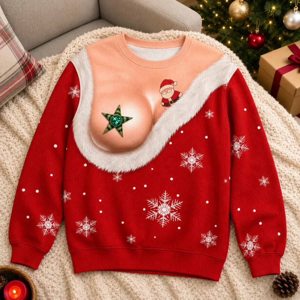 Custom Funny Ugly Sweatshirt - Tis The Season To Misbehave
