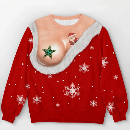 Custom Funny Ugly Sweatshirt - Tis The Season To Misbehave