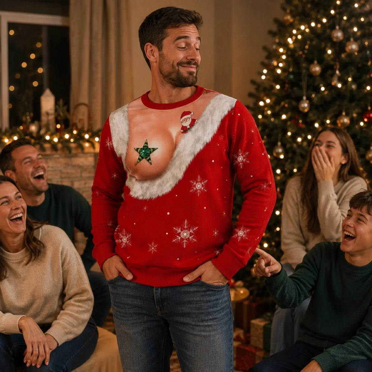 Custom Funny Ugly Sweatshirt - Tis The Season To Misbehave